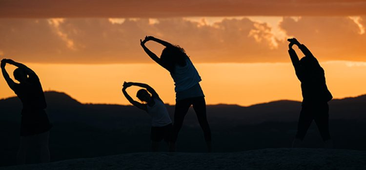 sunset stretching