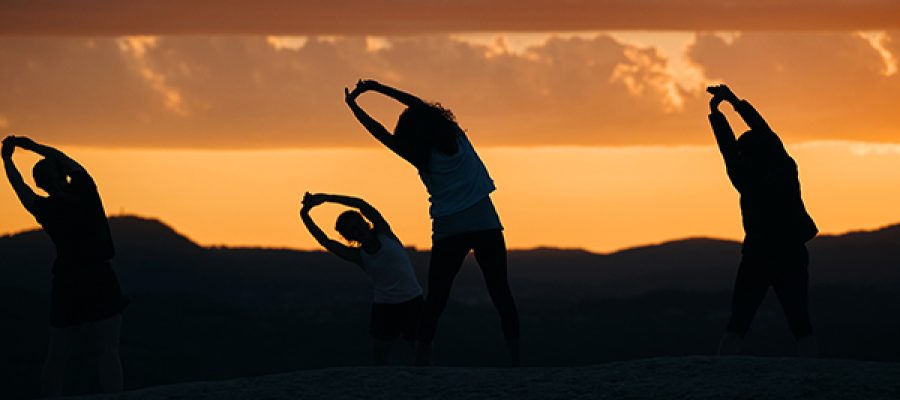 sunset stretching